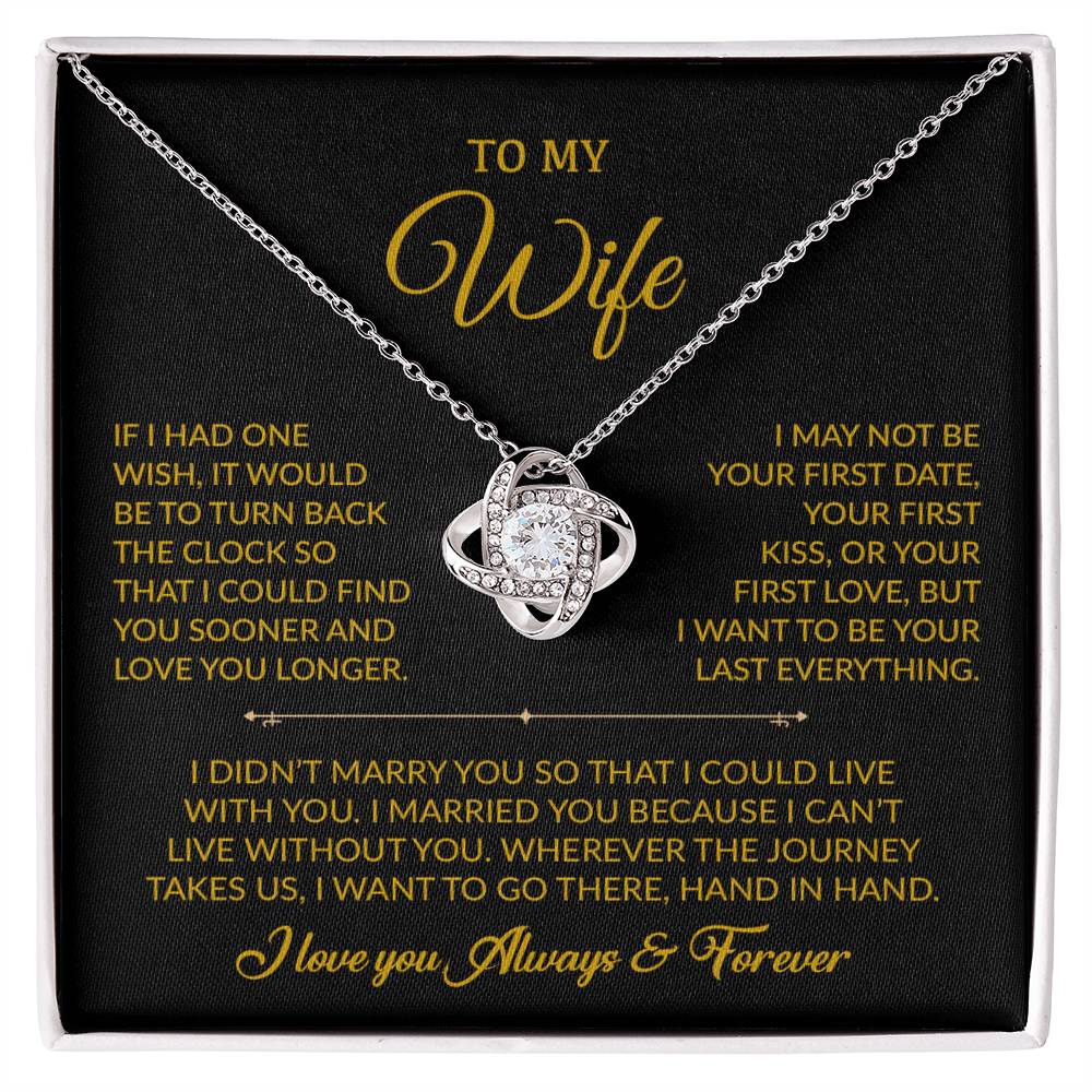 To My Wife Necklace, Gift For Wife, Anniversary Gift For Wife, Necklace For Wife 5_8_Gold