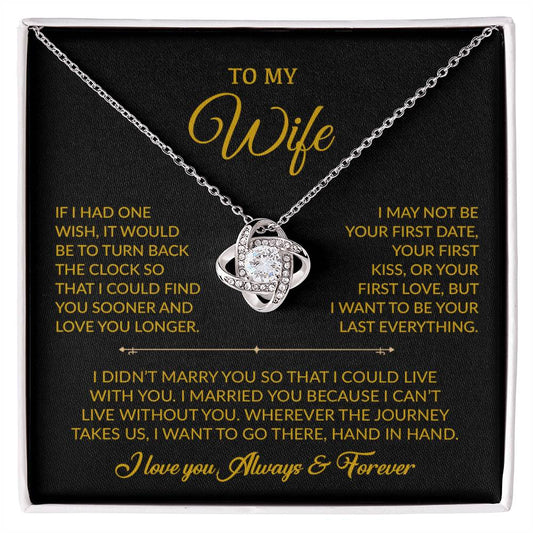 To My Wife Necklace, Gift For Wife, Anniversary Gift For Wife, Necklace For Wife 5_8_Gold
