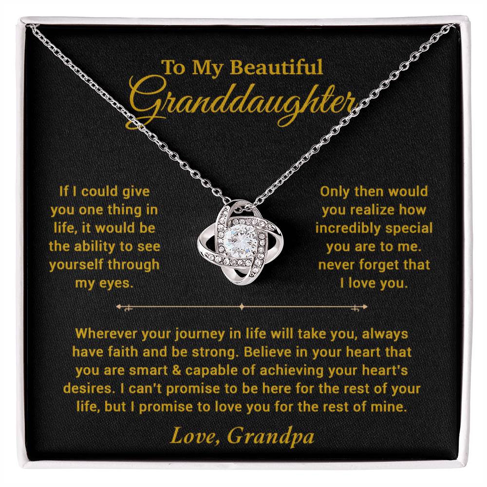To My Granddaughter Necklace, Birthday Gift For Granddaughter, Birthday Gifts 10_6_Gold