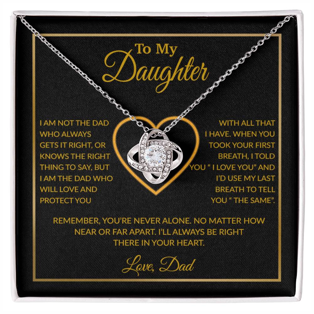 To My Daughter Necklace, Gift For Daughter From Dad, Daughter Father Necklace 13_1_Gold