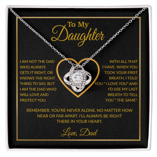 To My Daughter Necklace, Gift For Daughter From Dad, Daughter Father Necklace 13_1_Gold