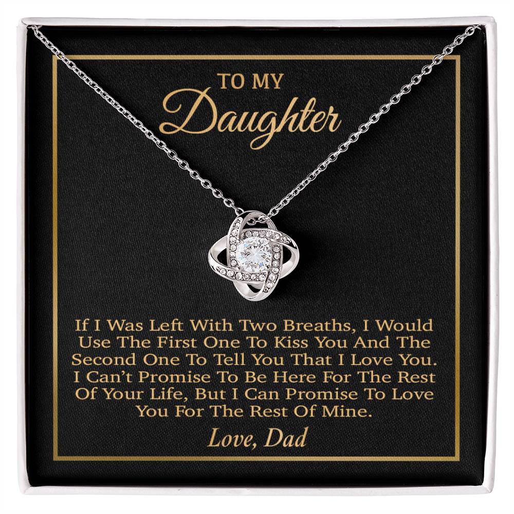 To My Daughter Necklace, Gift for Daughter from Dad, Father Daughter Necklace 31_3_Gold
