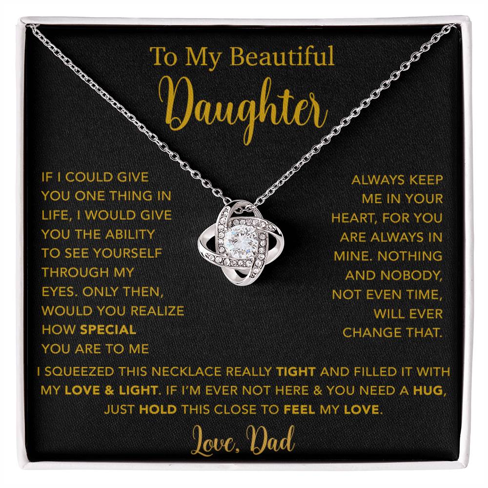 To My Daughter Necklace, Gift for Daughter from Dad, Father Daughter Necklace  4_5_Gold