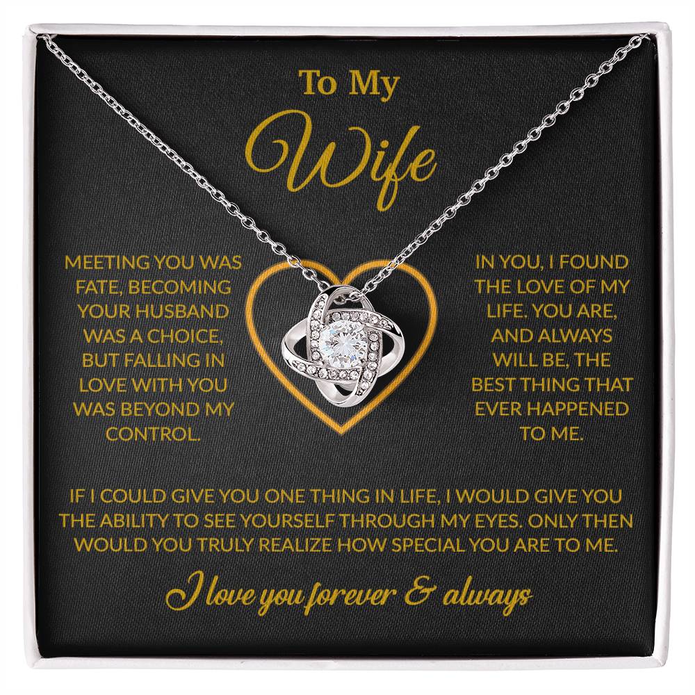 To My Wife Necklace, Gift For Wife, Anniversary Gift For Wife, Necklace For Wife 25_2_Gold