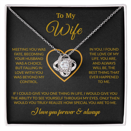 To My Wife Necklace, Gift For Wife, Anniversary Gift For Wife, Necklace For Wife 25_2_Gold