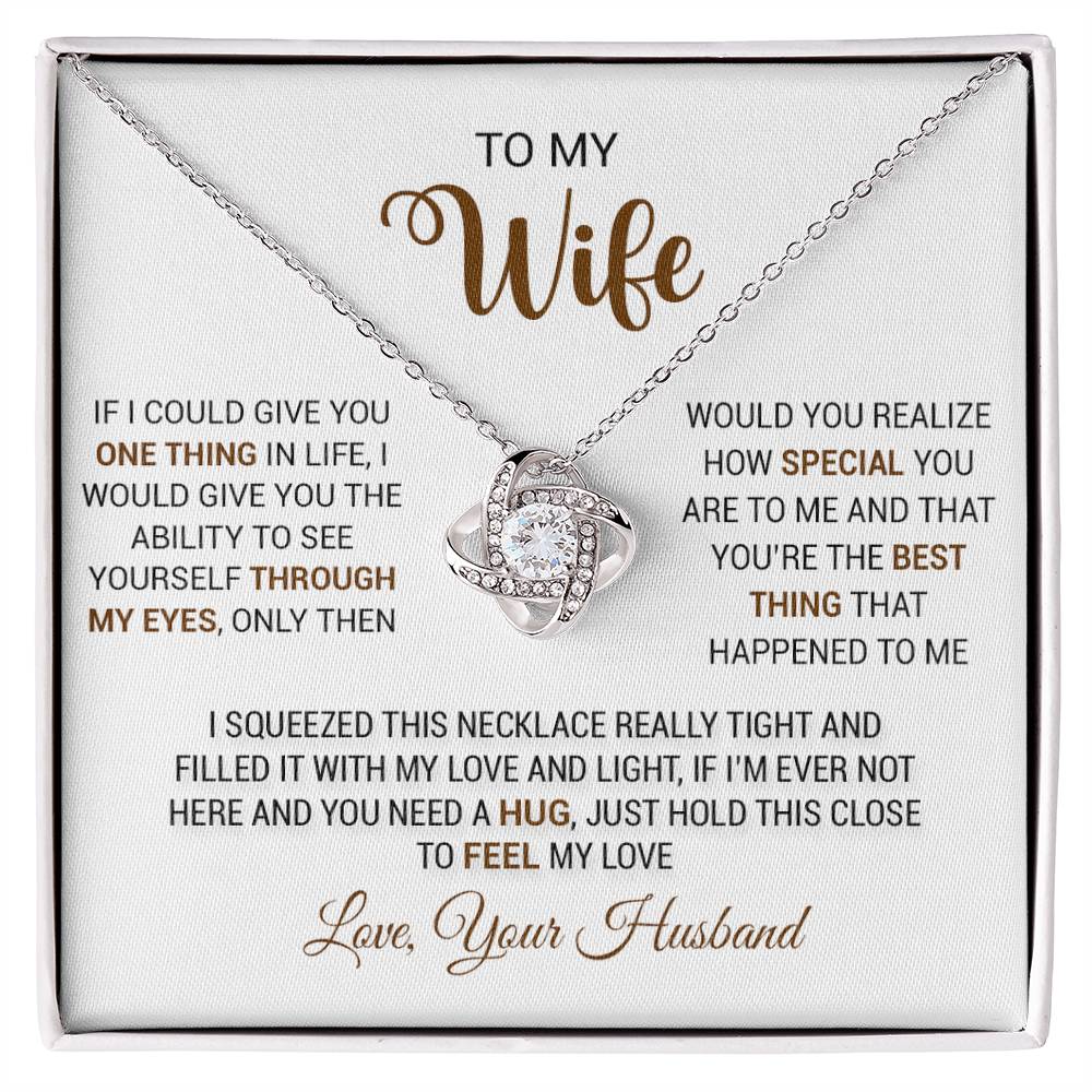 To My Wife Necklace, Gift For Wife, Anniversary Gift For Wife, Christmas Gift 25_9_White