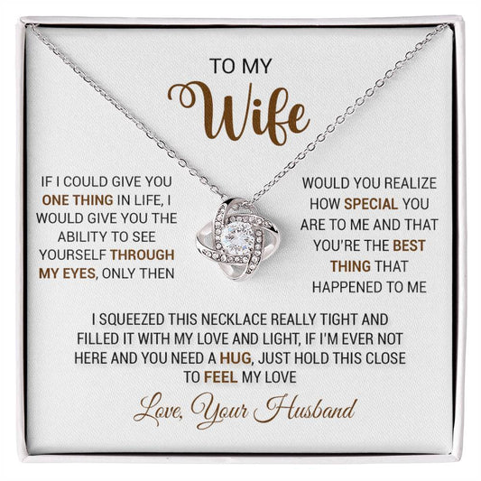 To My Wife Necklace, Gift For Wife, Anniversary Gift For Wife, Christmas Gift 25_9_White