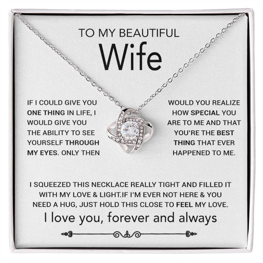 To My Wife Necklace, Christmas Gifts For Women, Anniversary Gift For Wife 8_10_White