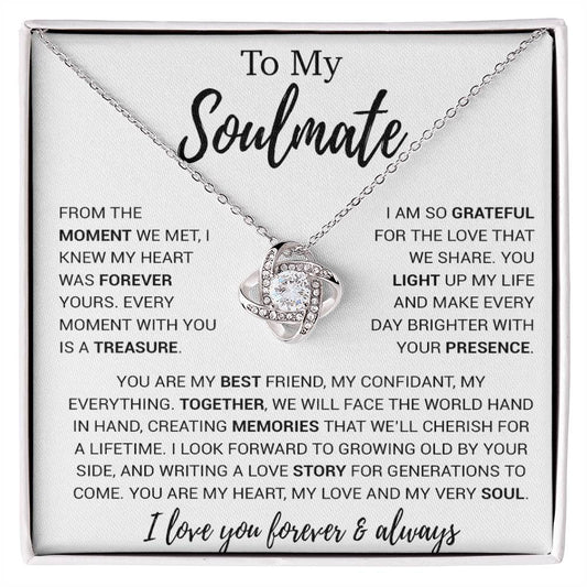 To My Soulmate Necklace, Birthday Gifts For Her, Christmas Gift For Soulmate 30_11_White