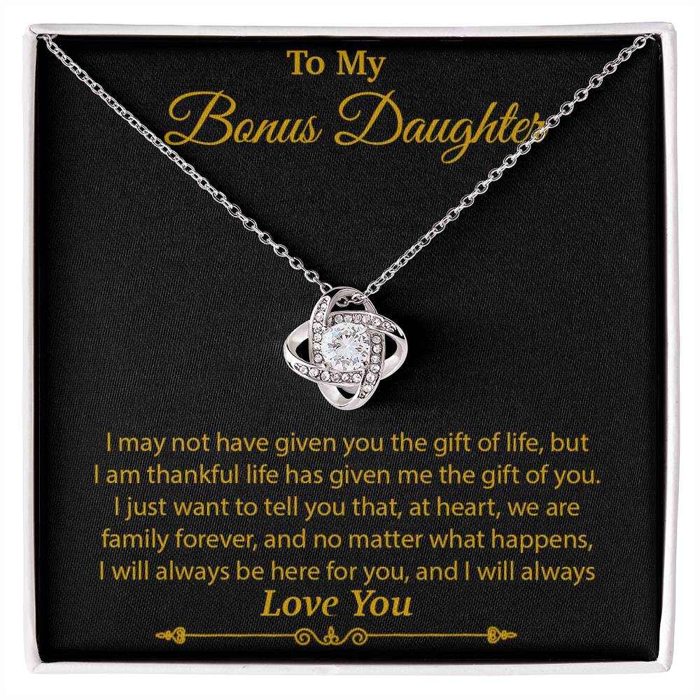 To My Bonus Daughter Necklace, Gift for Bonus Daughter, Step Daughter Birthday 6_10_Gold