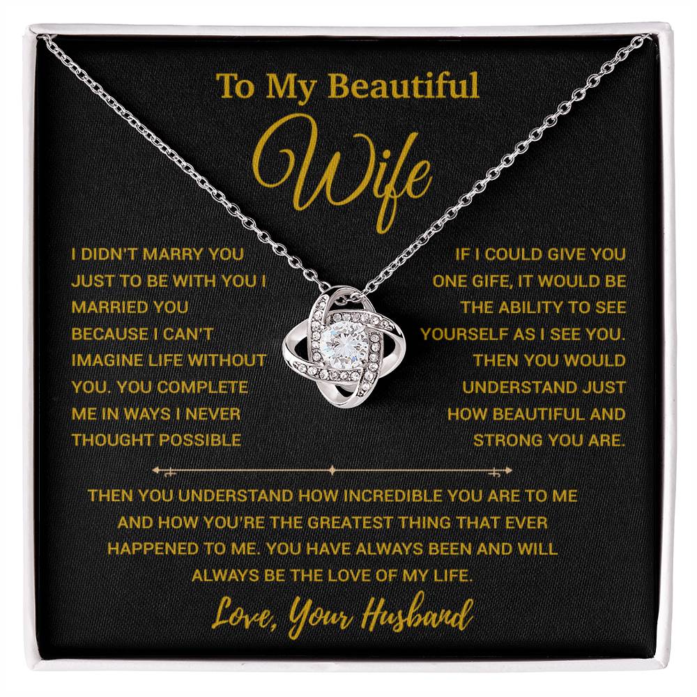 To My Wife Necklace, Christmas Gifts For Women, Anniversary Gift For Wife 11_9_Gold