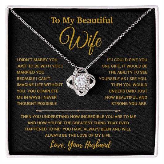 To My Wife Necklace, Christmas Gifts For Women, Anniversary Gift For Wife 11_9_Gold