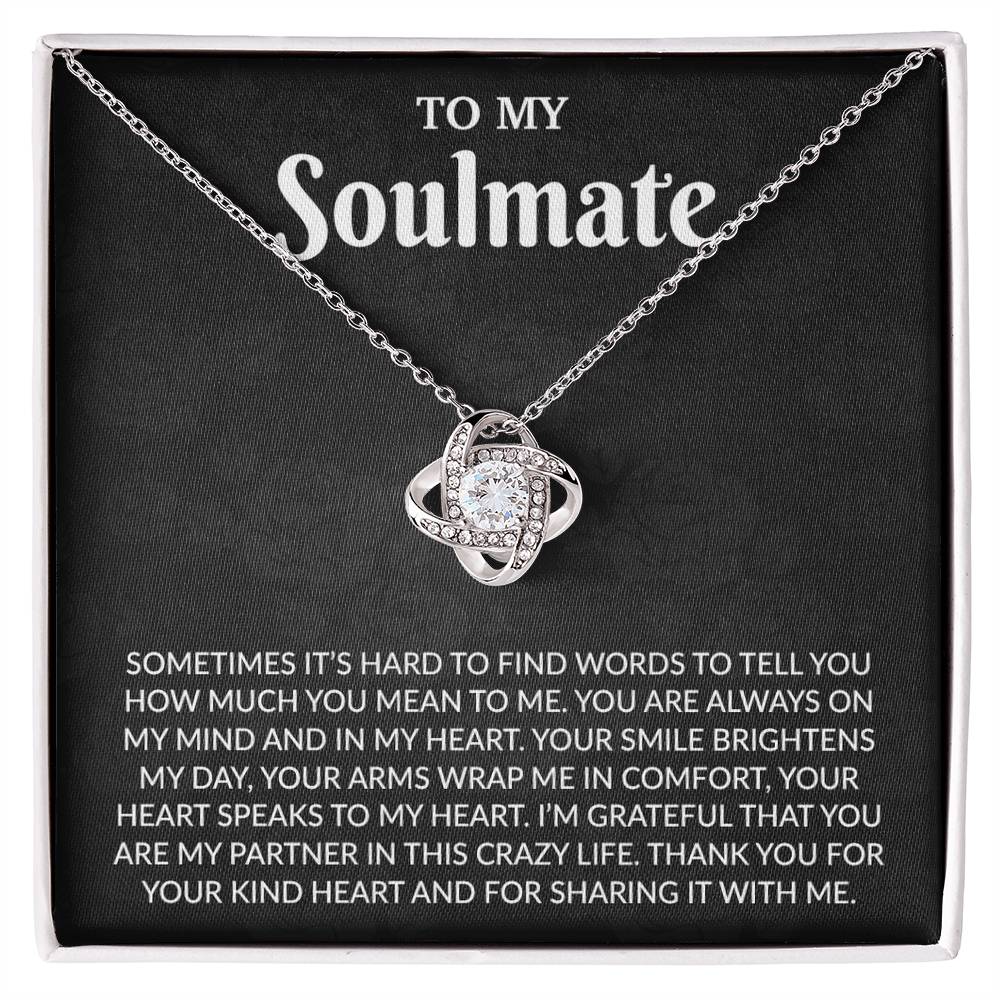 To My Soulmate Necklace, Anniversary Gift for Her, Gifts for Wife, Gifts for Girlfriend