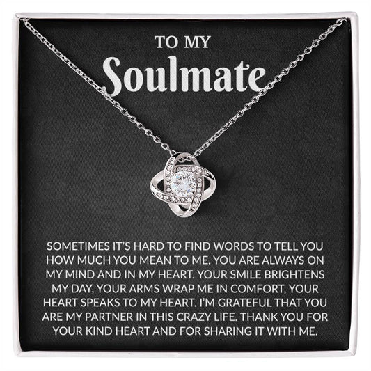 To My Soulmate Necklace, Anniversary Gift for Her, Gifts for Wife, Gifts for Girlfriend