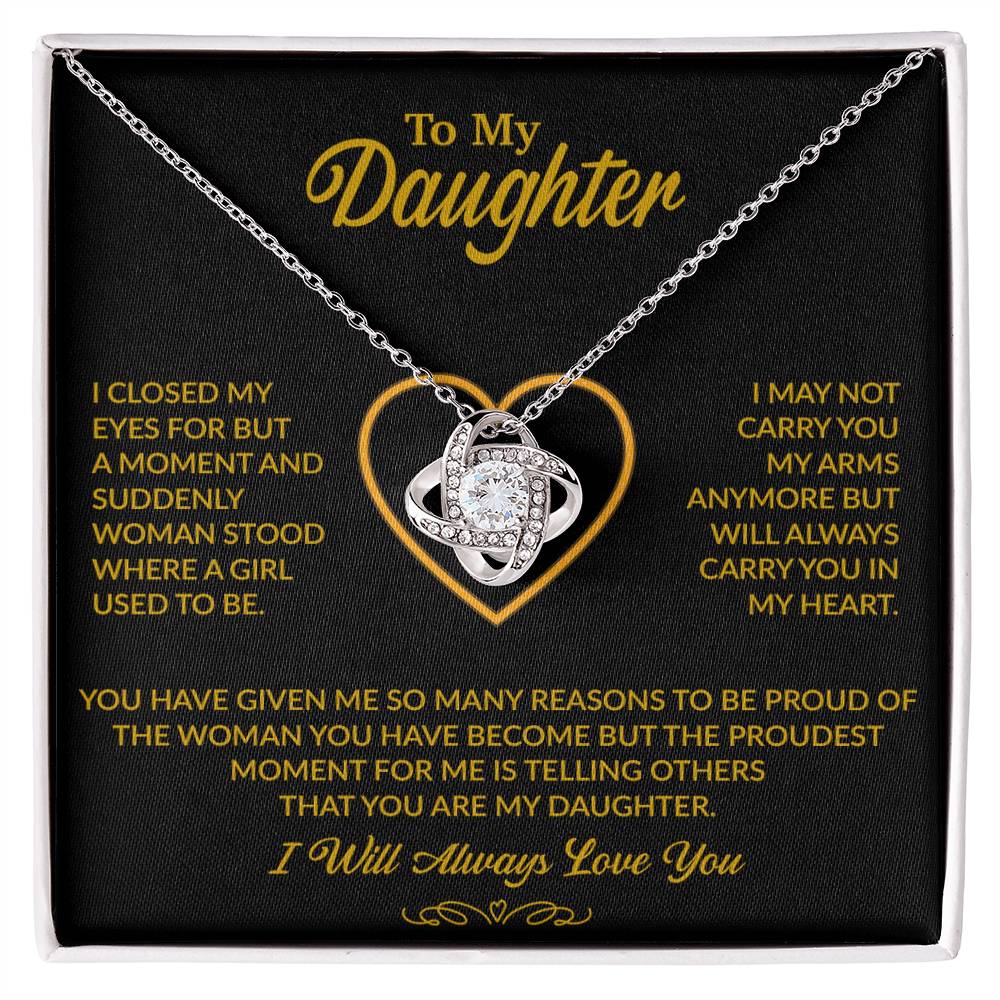 To My Daughter Necklace, Gift for Daughter from Dad, Daughter Father Necklace 27_9_Gold