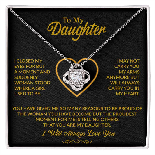 To My Daughter Necklace, Gift for Daughter from Dad, Daughter Father Necklace 27_9_Gold