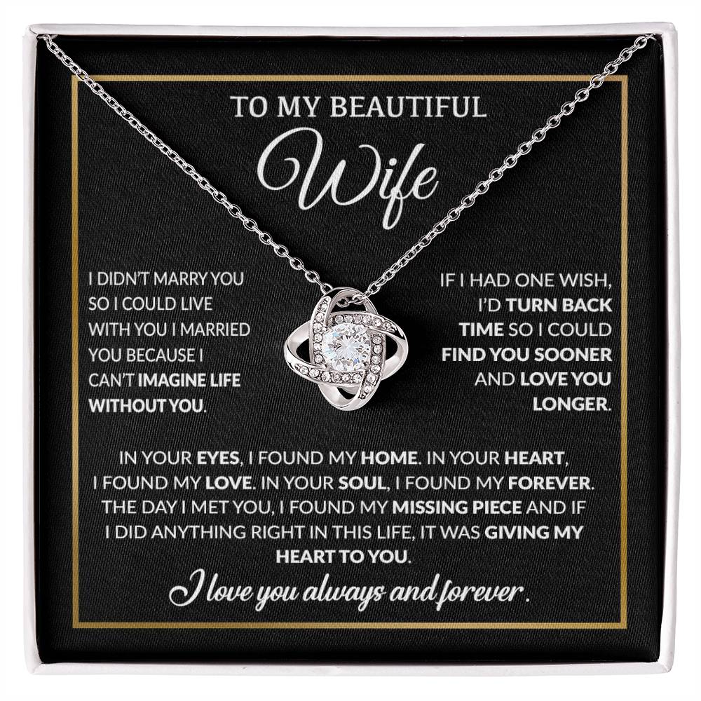 To My Wife Necklace, Christmas Gifts For Women, Anniversary Gift For Wife 15_12_Black