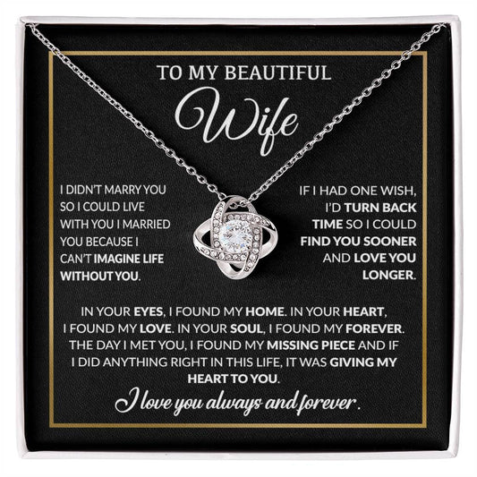 To My Wife Necklace, Christmas Gifts For Women, Anniversary Gift For Wife 15_12_Black
