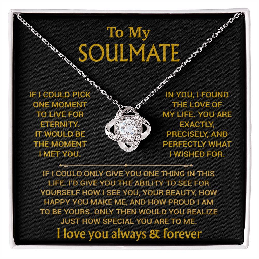 To My Soulmate Necklace, Soulmate Gift, Gift For Girlfriend, Christmas Gift 27_8_Gold