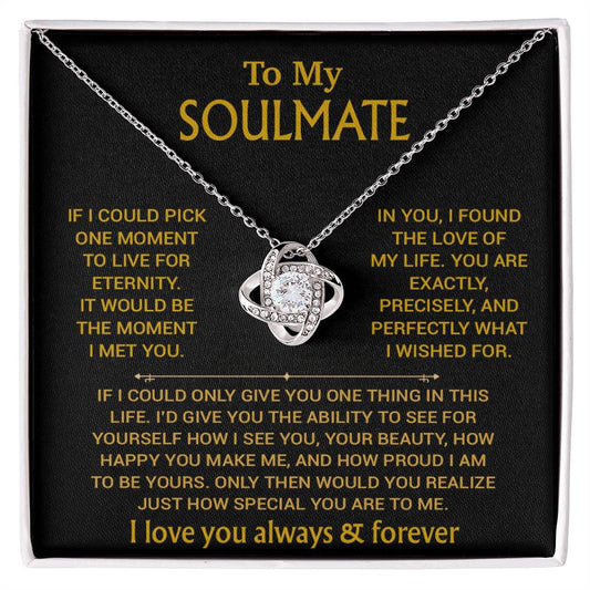 To My Soulmate Necklace, Soulmate Gift, Gift For Girlfriend, Christmas Gift 27_8_Gold