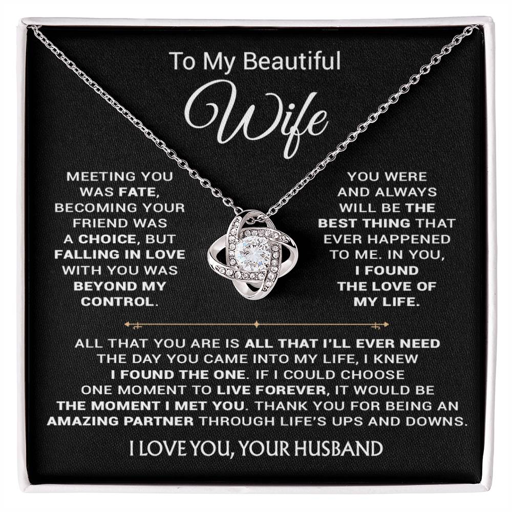 To My Wife Necklace, Gift For Wife, Anniversary Gift For Wife, Christmas Gift 9_6_Black