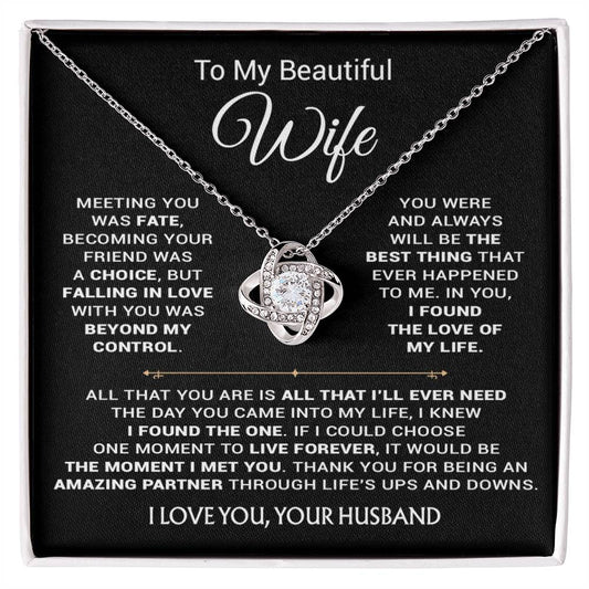 To My Wife Necklace, Gift For Wife, Anniversary Gift For Wife, Christmas Gift 9_6_Black