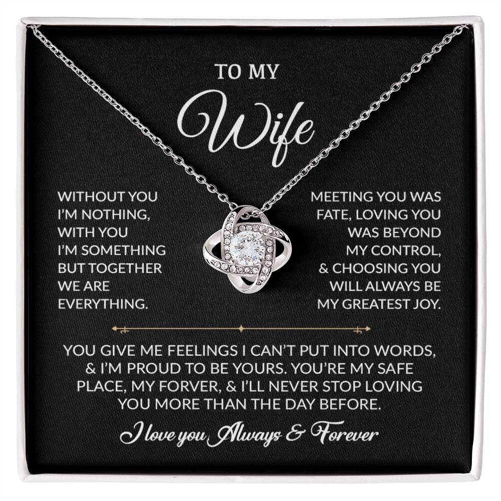 To My Wife Necklace, Gift For Wife, Anniversary Gift For Wife, Necklace For Wife 29_7_Black