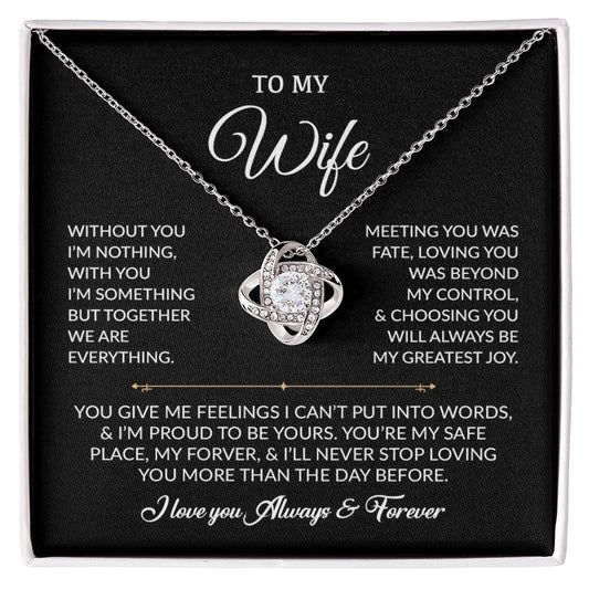 To My Wife Necklace, Gift For Wife, Anniversary Gift For Wife, Necklace For Wife 29_7_Black