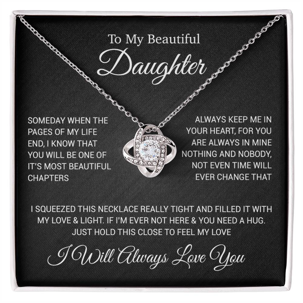 To My Daughter Necklace, Daughter Father Necklace, Daughter Gift From Dad 25_4_Black