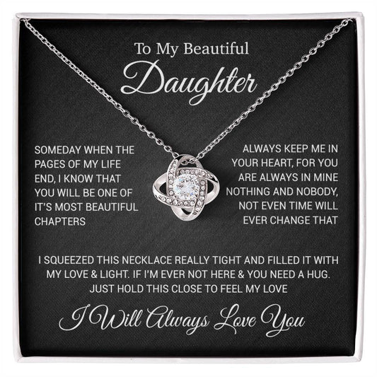 To My Daughter Necklace, Daughter Father Necklace, Daughter Gift From Dad 25_4_Black