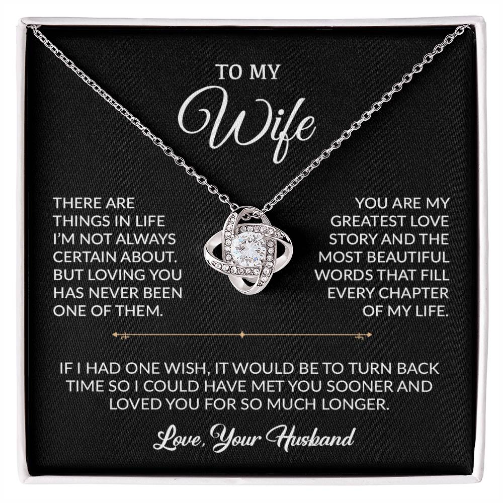 To My Wife Necklace, Gift For Wife, Anniversary Gift For Wife, Necklace For Wife 7_9_Black