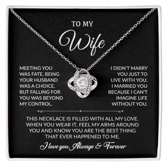 To My Wife Necklace, Gift For Wife, Anniversary Gift For Wife, Necklace For Wife 16_8_Black
