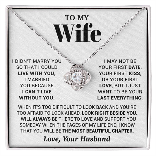 To My Wife Necklace, Christmas Gifts For Women, Anniversary Gift For Wife 28_9_White