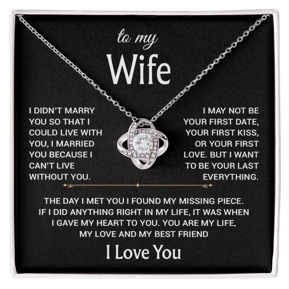 To My Wife Necklace, Christmas Gifts For Women, Anniversary Gift For Wife 16_12_Black