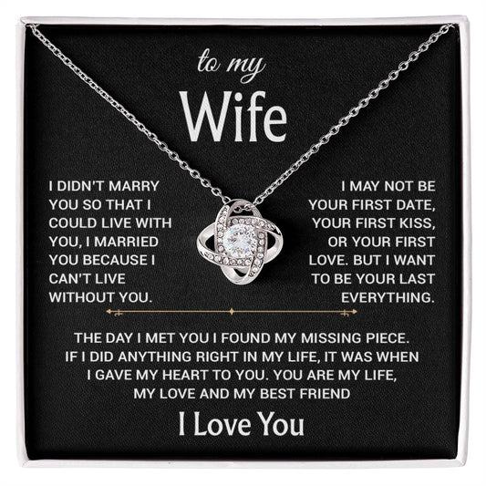 To My Wife Necklace, Christmas Gifts For Women, Anniversary Gift For Wife 16_12_Black