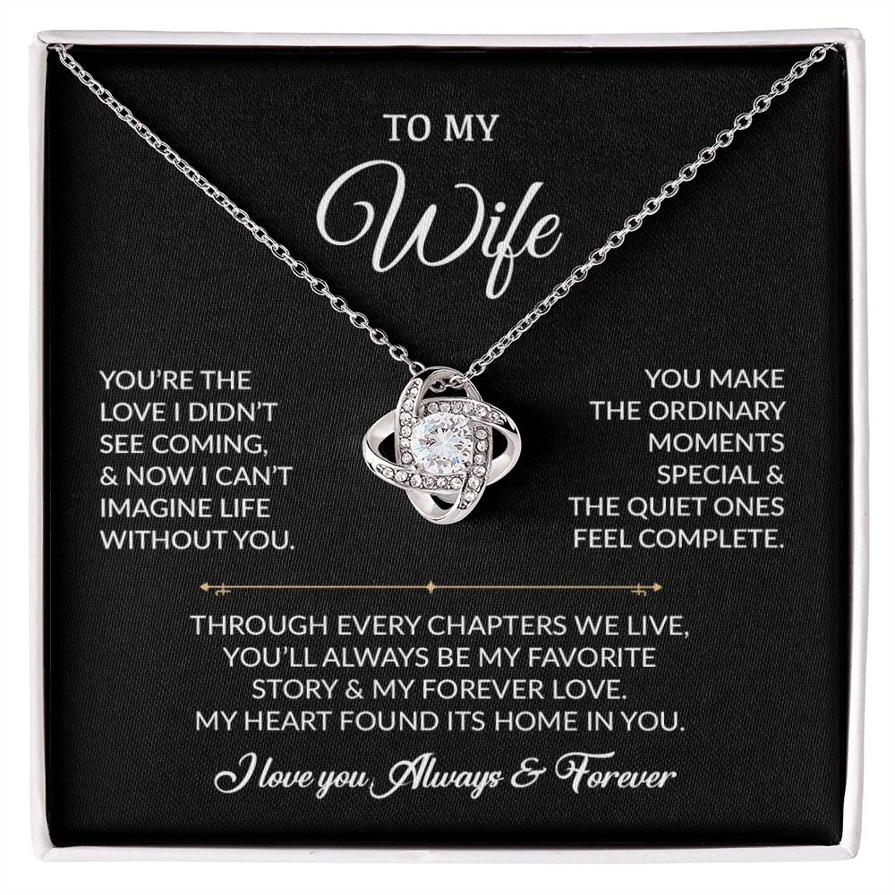 To My Wife Necklace, Gift For Wife, Anniversary Gift For Wife, Necklace For Wife 10_8_Black