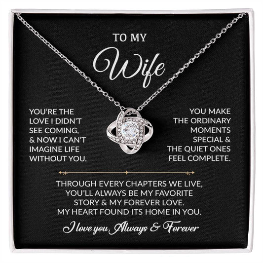 To My Wife Necklace, Gift For Wife, Anniversary Gift For Wife, Necklace For Wife 10_8_Black