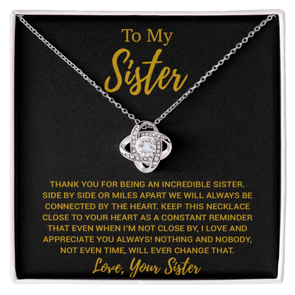 To My Sister Necklace, Brother to Sister, Birthday gift For Sister from Brother 13_8_Gold