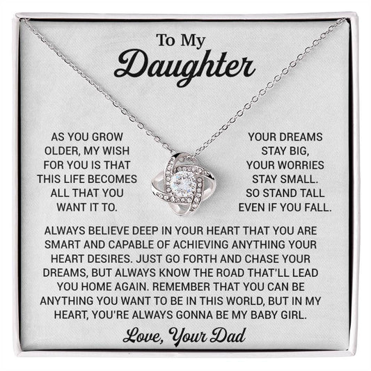 To My Daughter Necklace, Daughter Father Necklace, Daughter Gift From Dad 1_8