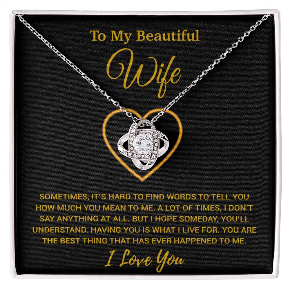 To My Wife Necklace, Christmas Gifts For Women, Anniversary Gift For Wife 22_11_Gold