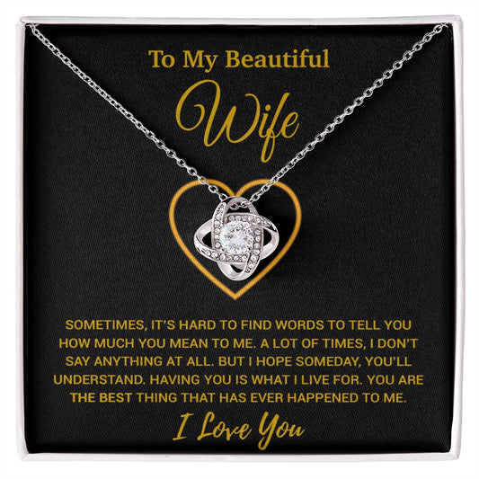 To My Wife Necklace, Christmas Gifts For Women, Anniversary Gift For Wife 22_11_Gold