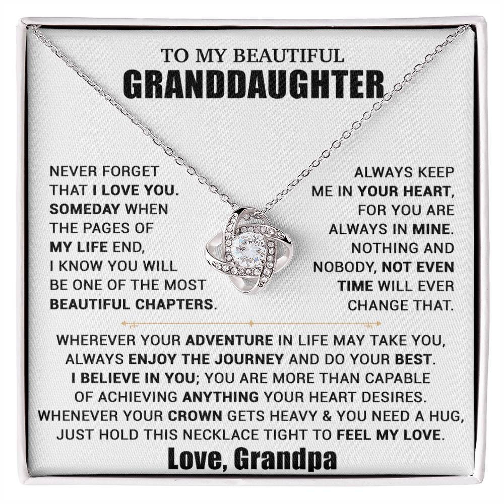 To My Granddaughter Necklace, Granddaughter Gift from Grandpa, Christmas Gift 10_10