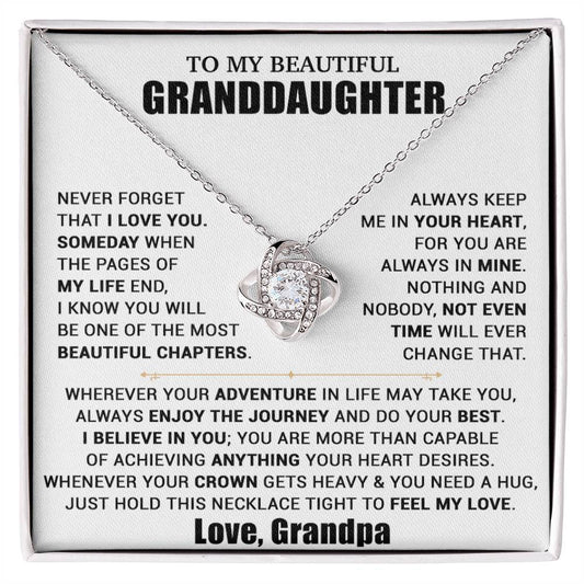 To My Granddaughter Necklace, Granddaughter Gift from Grandpa, Christmas Gift 10_10