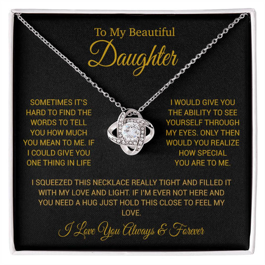 To My Daughter Necklace, Daughter Father Necklace, Daughter Gift From Dad,Mom 24_9