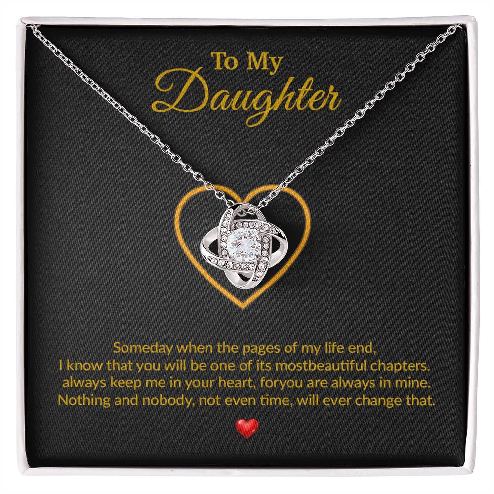 To My Daughter Necklace, Gift for Daughter from Dad, Father Daughter Necklace 14_8_Gold