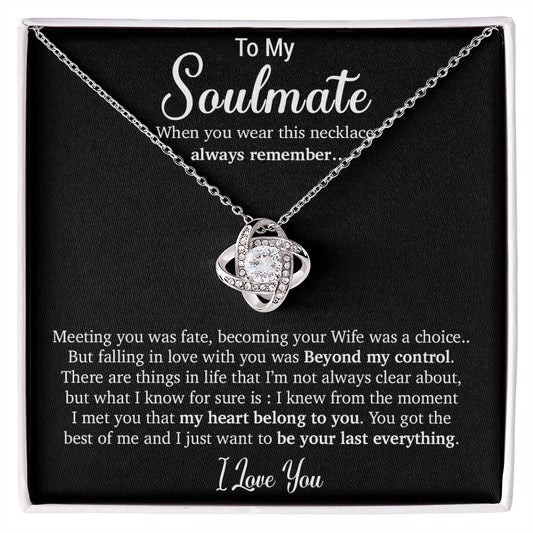 To My Soulmate Necklace, Anniversary Gift, Sentimental Gift, Soulmate Jewelry