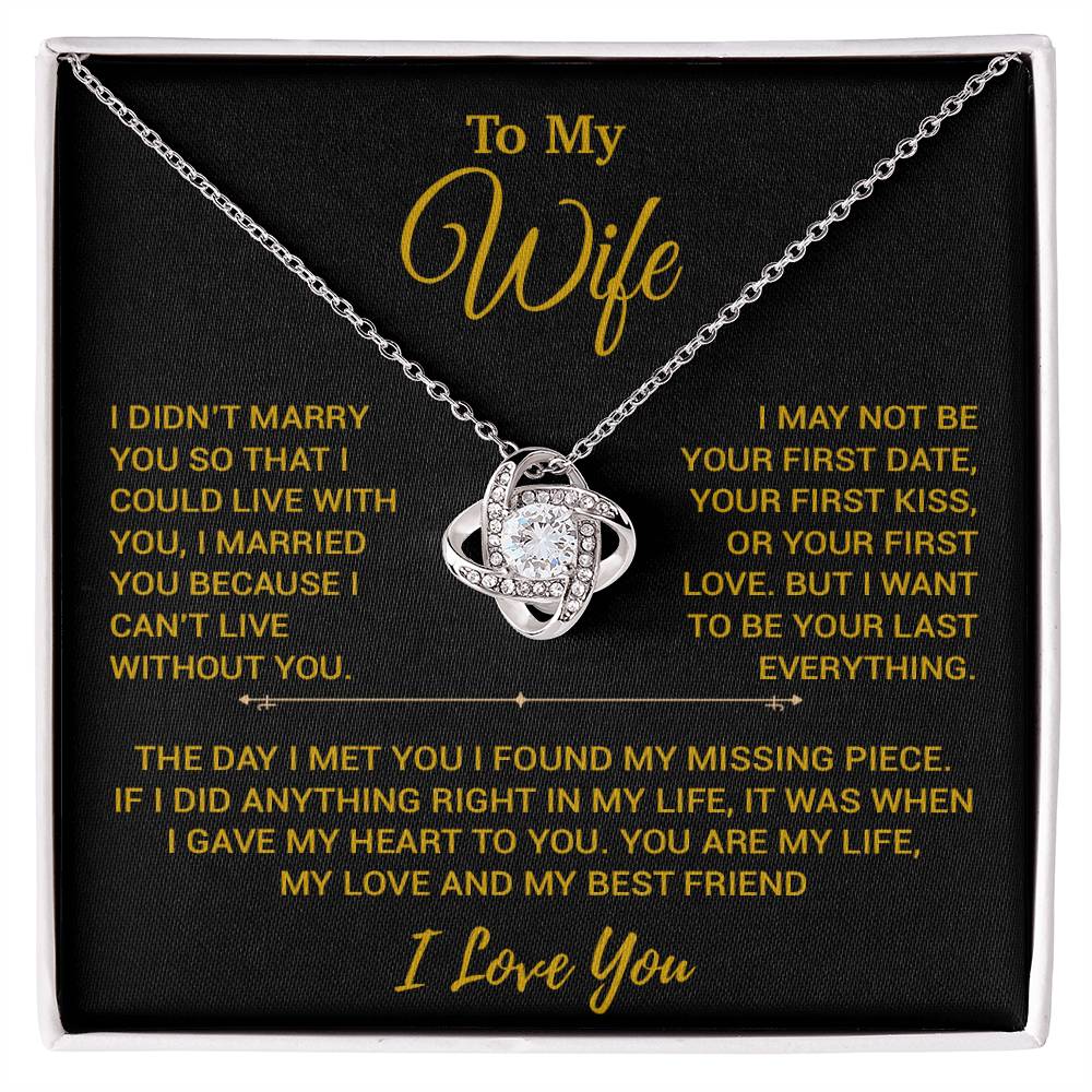 To My Wife Necklace, Christmas Gifts For Women, Anniversary Gift For Wife 16_11_Gold