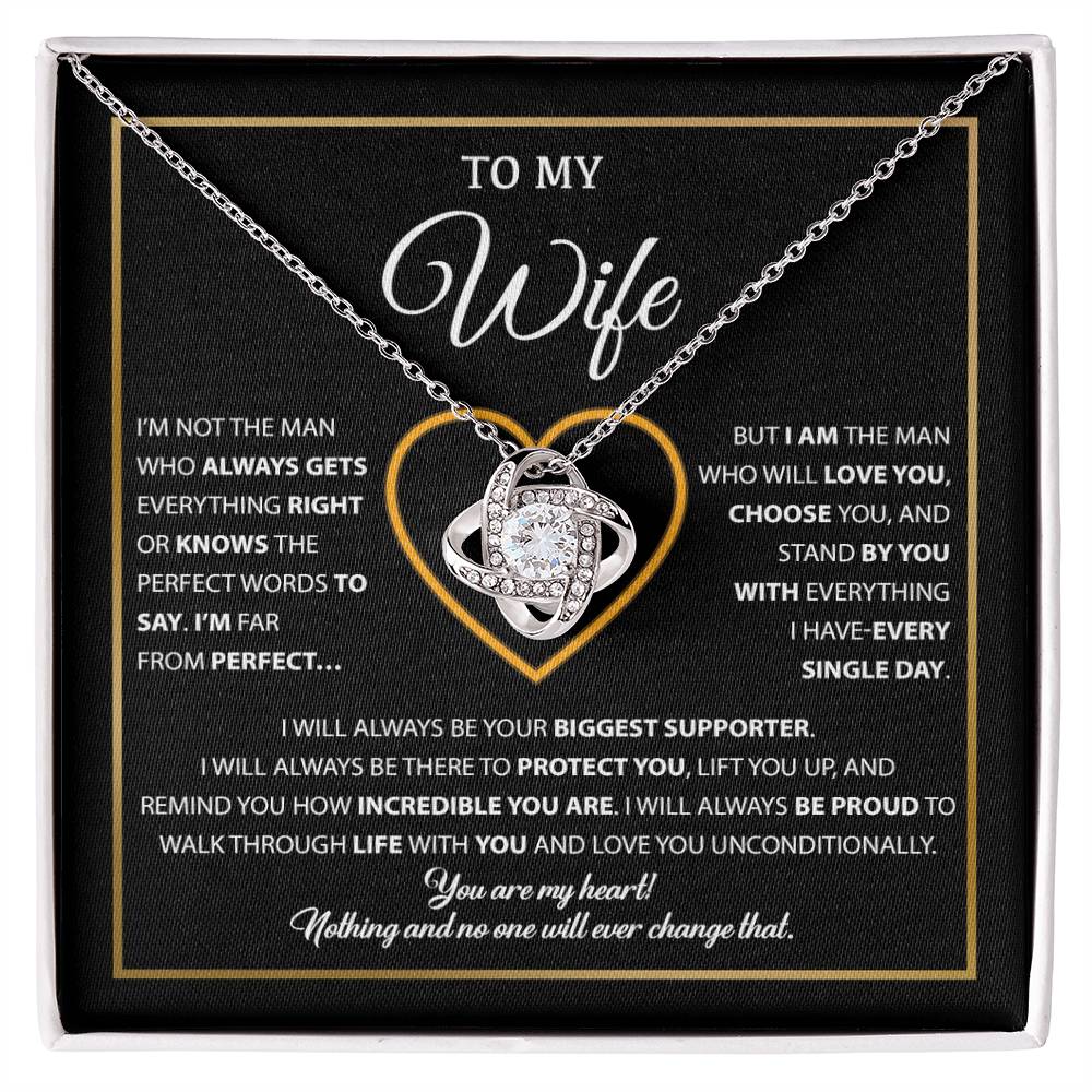 To My Wife Necklace, Gift For Wife, Anniversary Gift For Wife, Necklace For Wife 15_1_Black
