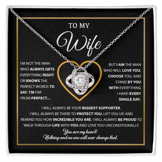 To My Wife Necklace, Gift For Wife, Anniversary Gift For Wife, Necklace For Wife 15_1_Black