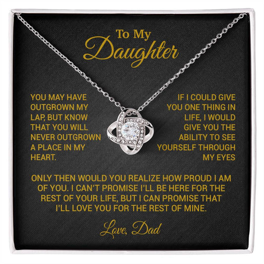 To My Daughter Necklace, Daughter Father Necklace, Daughter Gift From Dad 17_8_Gold